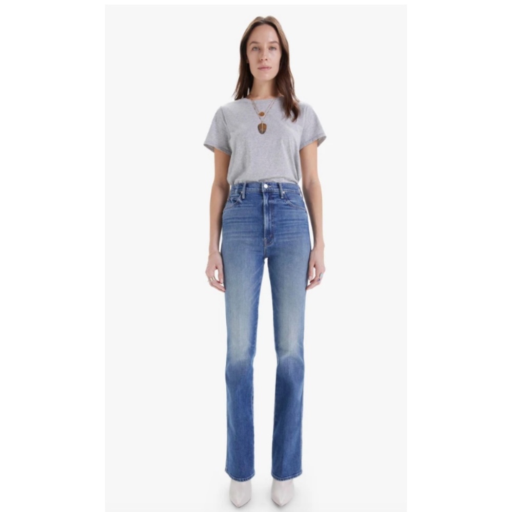 MOTHER Superior high waisted Smokin’ double heel jeans in beyond the sky - 27